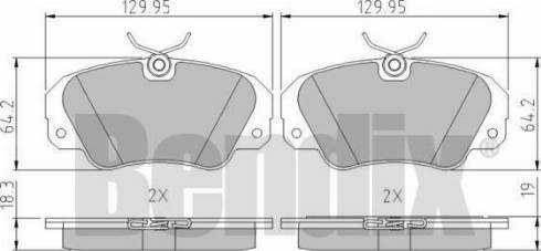 BENDIX 510272 - Тормозные колодки, дисковые, комплект autospares.lv