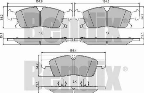 BENDIX 510793 - Тормозные колодки, дисковые, комплект autospares.lv