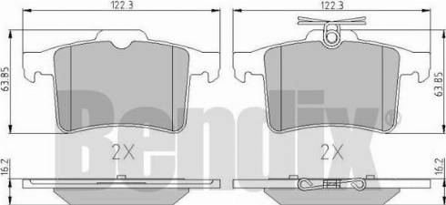 BENDIX 510792 - Тормозные колодки, дисковые, комплект autospares.lv