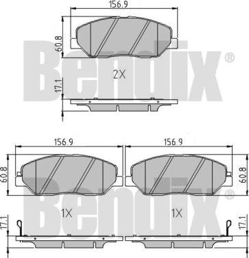 BENDIX 510746 - Тормозные колодки, дисковые, комплект autospares.lv