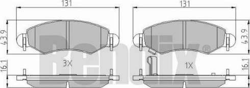 BENDIX 510750 - Тормозные колодки, дисковые, комплект autospares.lv