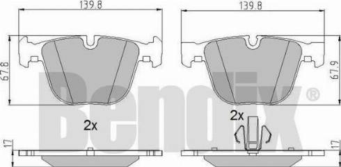 BENDIX 510753 - Тормозные колодки, дисковые, комплект autospares.lv