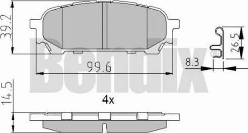 BENDIX 510705 - Тормозные колодки, дисковые, комплект autospares.lv