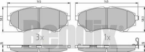 BENDIX 510702 - Тормозные колодки, дисковые, комплект autospares.lv