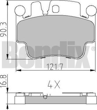 BENDIX 510710 - Тормозные колодки, дисковые, комплект autospares.lv