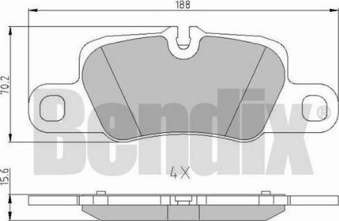 BENDIX 510737 - Тормозные колодки, дисковые, комплект autospares.lv