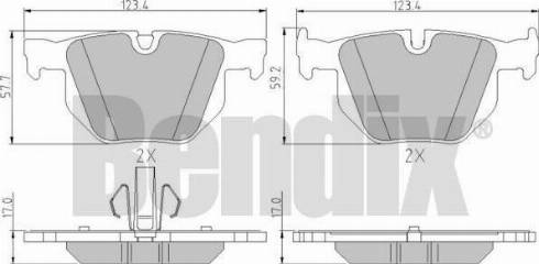 BENDIX 510771 - Тормозные колодки, дисковые, комплект autospares.lv