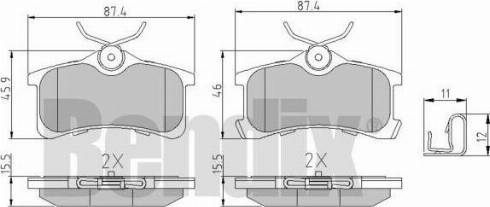 BENDIX 510778 - Тормозные колодки, дисковые, комплект autospares.lv