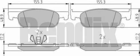 BENDIX 511411 - Тормозные колодки, дисковые, комплект autospares.lv