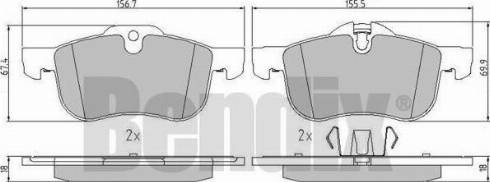 BENDIX 511044 - Тормозные колодки, дисковые, комплект autospares.lv