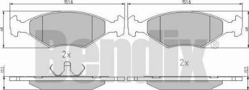 BENDIX 511000 - Тормозные колодки, дисковые, комплект autospares.lv