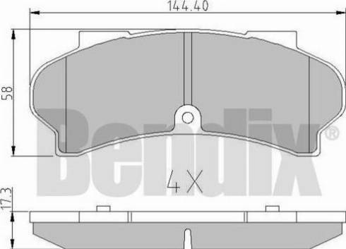 BENDIX 511012 - Тормозные колодки, дисковые, комплект autospares.lv