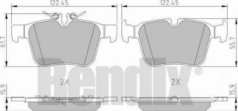 BENDIX 511189 - Тормозные колодки, дисковые, комплект autospares.lv