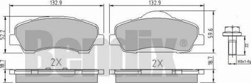 BENDIX 511135 - Тормозные колодки, дисковые, комплект autospares.lv