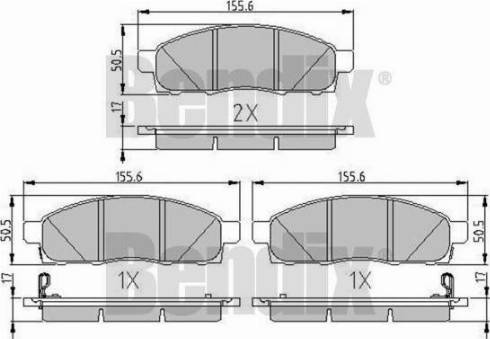 BENDIX 511130 - Тормозные колодки, дисковые, комплект autospares.lv