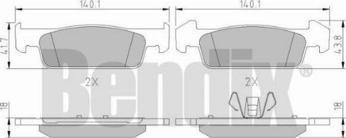 BENDIX 511137 - Тормозные колодки, дисковые, комплект autospares.lv