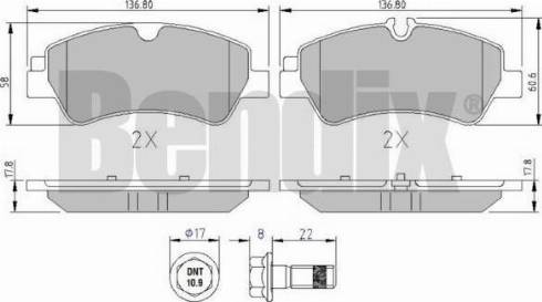 BENDIX 511129 - Тормозные колодки, дисковые, комплект autospares.lv