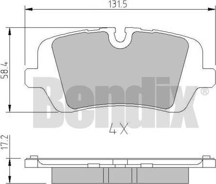 BENDIX 511126 - Тормозные колодки, дисковые, комплект autospares.lv