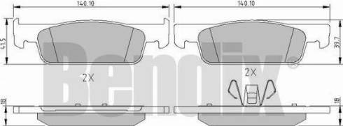 BENDIX 511128 - Тормозные колодки, дисковые, комплект autospares.lv