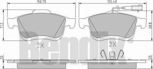 BENDIX 511127 - Тормозные колодки, дисковые, комплект autospares.lv