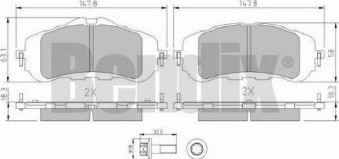 BENDIX 511173 - Тормозные колодки, дисковые, комплект autospares.lv