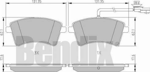 BENDIX 511177 - Тормозные колодки, дисковые, комплект autospares.lv