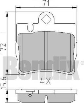 BENDIX 511299 - Тормозные колодки, дисковые, комплект autospares.lv