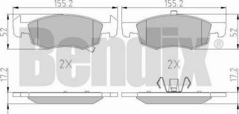 BENDIX 511267 - Тормозные колодки, дисковые, комплект autospares.lv