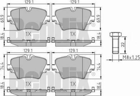 BENDIX 511239 - Тормозные колодки, дисковые, комплект autospares.lv