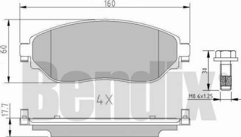 BENDIX 511234 - Тормозные колодки, дисковые, комплект autospares.lv