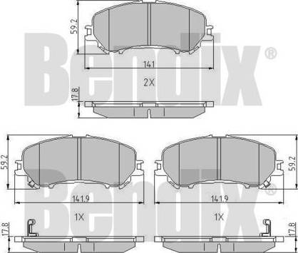 BENDIX 511229 - Тормозные колодки, дисковые, комплект autospares.lv