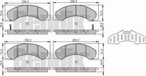 BENDIX 511221 - Тормозные колодки, дисковые, комплект autospares.lv