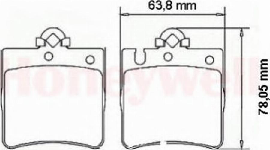 BENDIX 571988 B - Тормозные колодки, дисковые, комплект autospares.lv