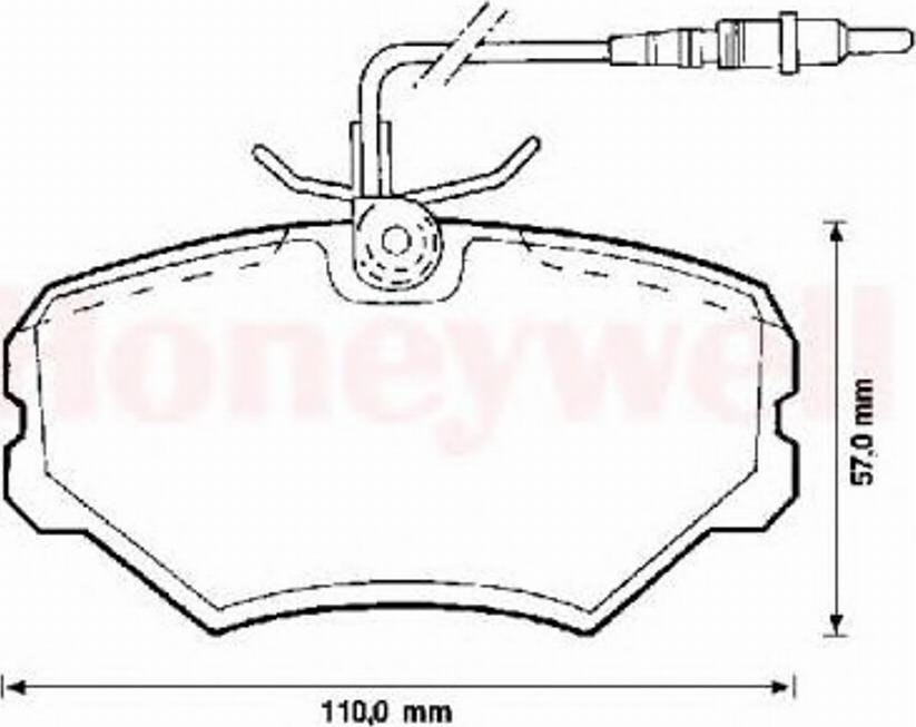 BENDIX 571857B - Тормозные колодки, дисковые, комплект autospares.lv