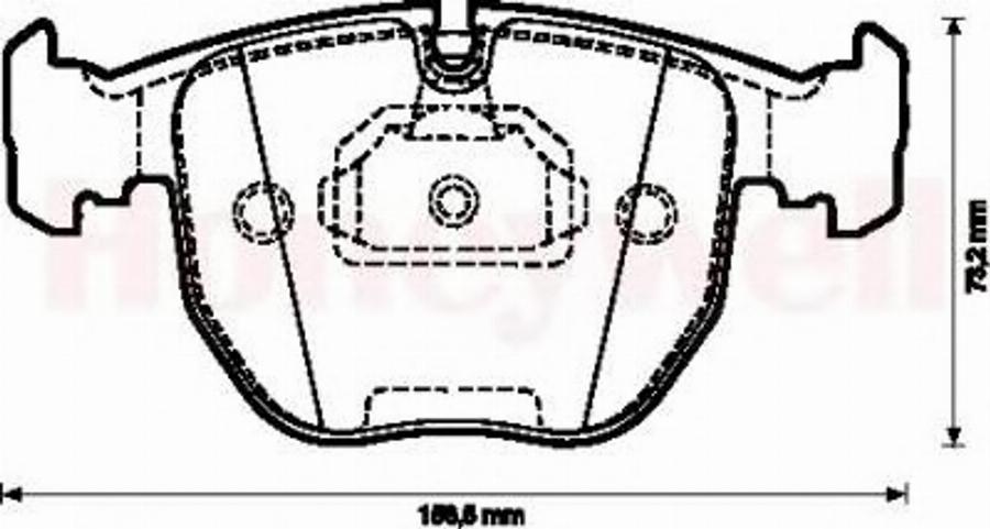 BENDIX 571873B - Тормозные колодки, дисковые, комплект autospares.lv