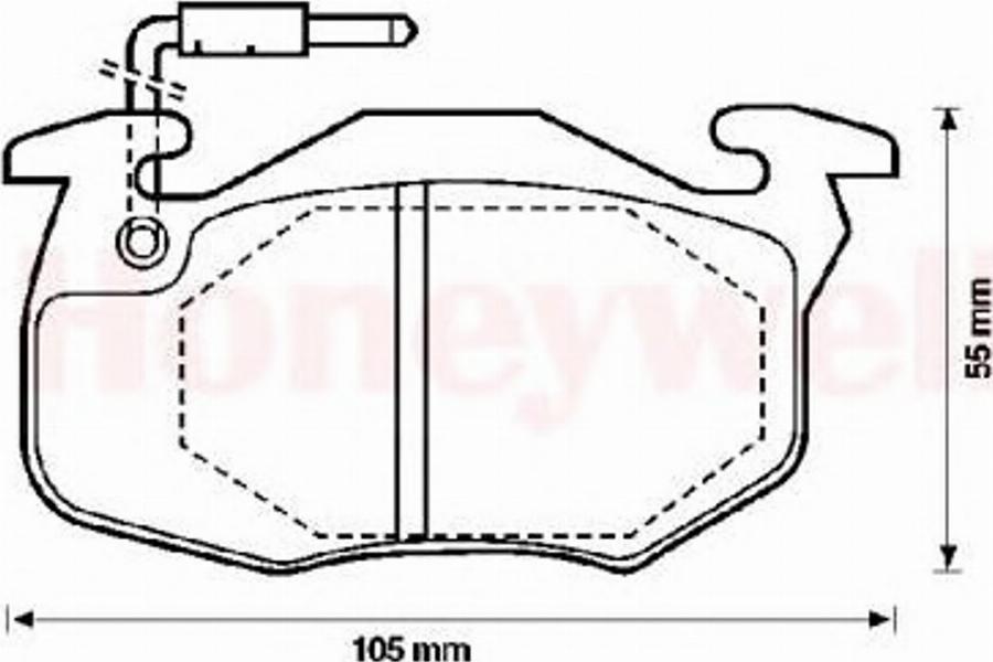 BENDIX 571333B - Тормозные колодки, дисковые, комплект autospares.lv