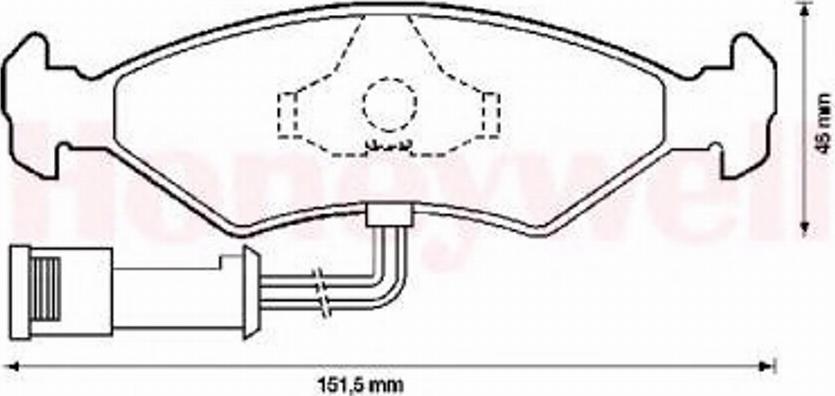 BENDIX 571291B - Тормозные колодки, дисковые, комплект autospares.lv