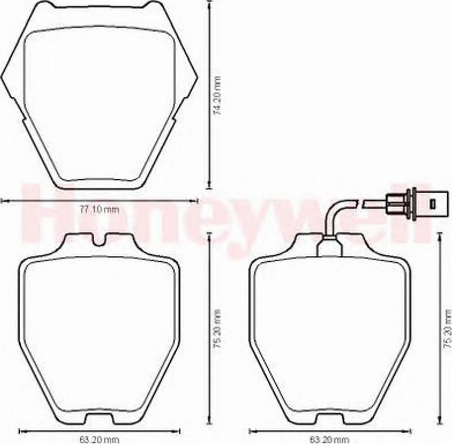 BENDIX 573064B - Тормозные колодки, дисковые, комплект autospares.lv