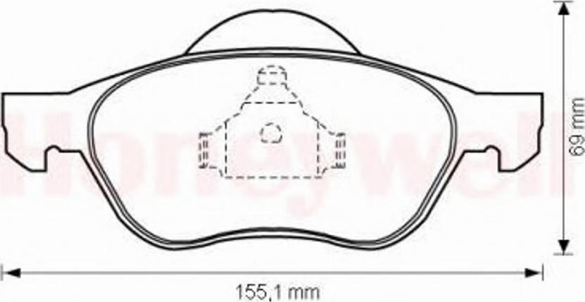 BENDIX 573017B - Тормозные колодки, дисковые, комплект autospares.lv