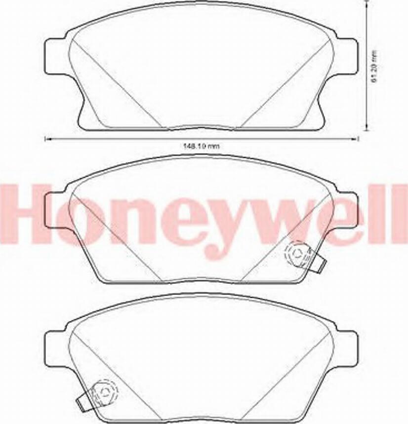 BENDIX 573325B - Тормозные колодки, дисковые, комплект autospares.lv