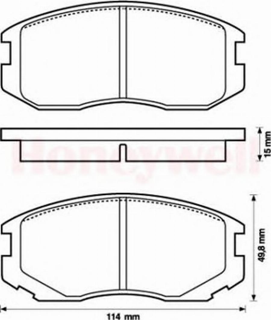 BENDIX 572441B - Тормозные колодки, дисковые, комплект autospares.lv