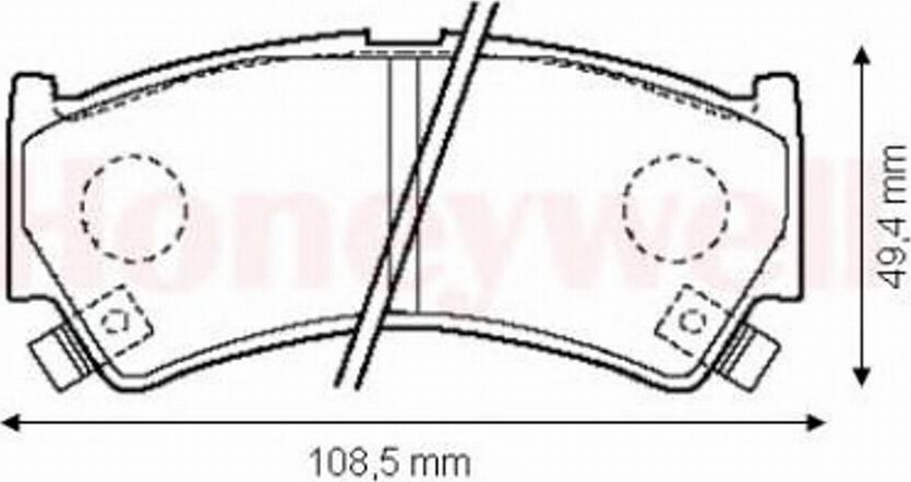 BENDIX 572433 B - Тормозные колодки, дисковые, комплект autospares.lv