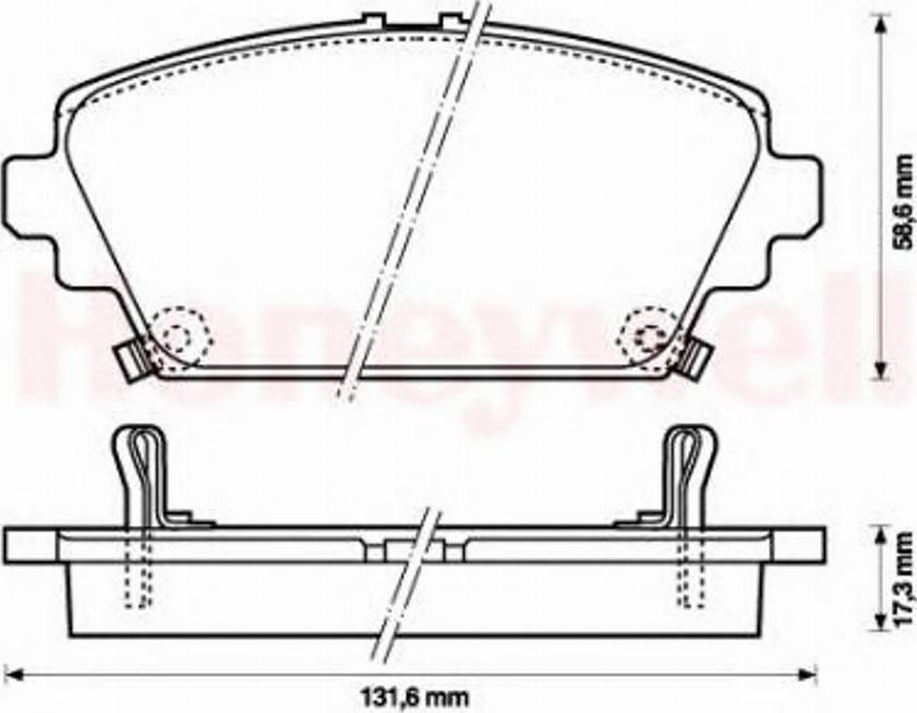 BENDIX 572429B - Тормозные колодки, дисковые, комплект autospares.lv