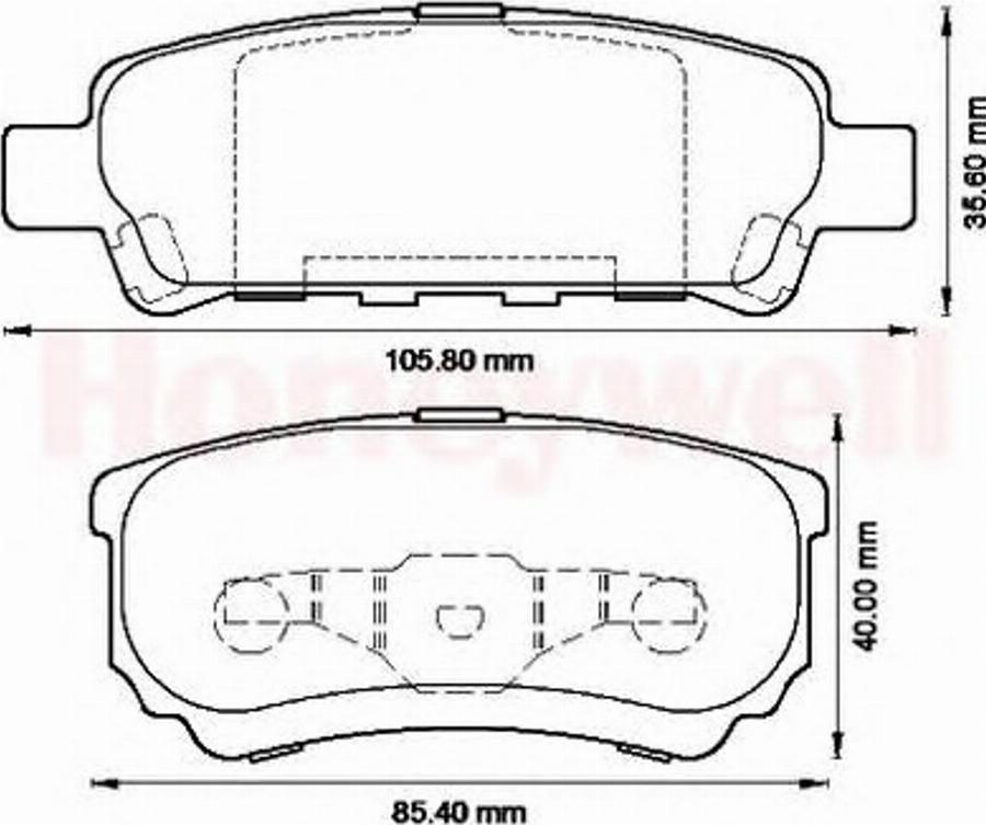 BENDIX 572547B - Тормозные колодки, дисковые, комплект autospares.lv