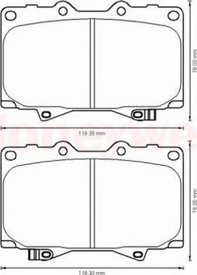 BENDIX 572528B - Тормозные колодки, дисковые, комплект autospares.lv