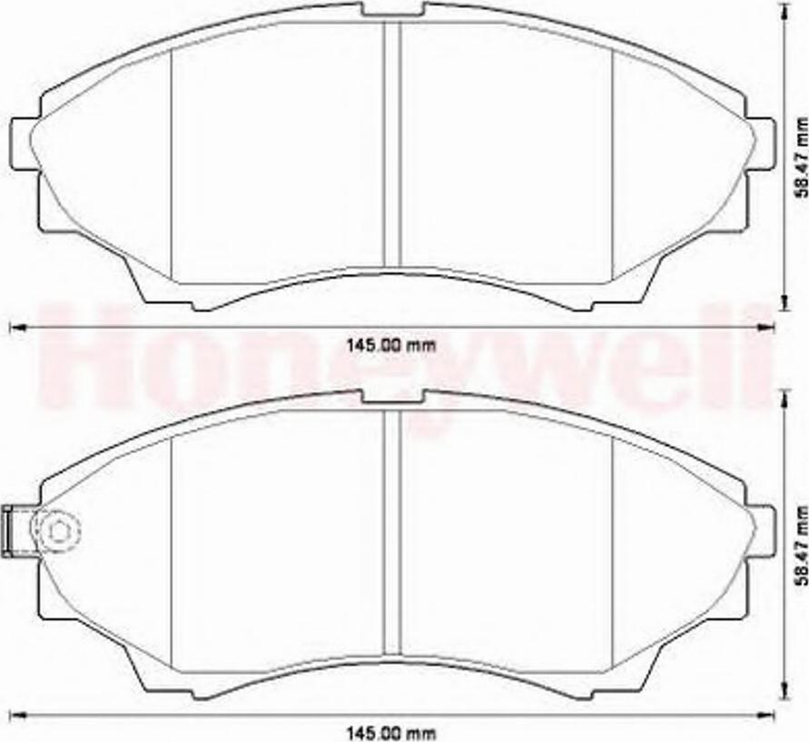 BENDIX 572572B - Тормозные колодки, дисковые, комплект autospares.lv