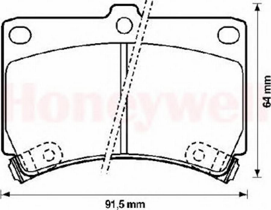 BENDIX 572145B - Тормозные колодки, дисковые, комплект autospares.lv