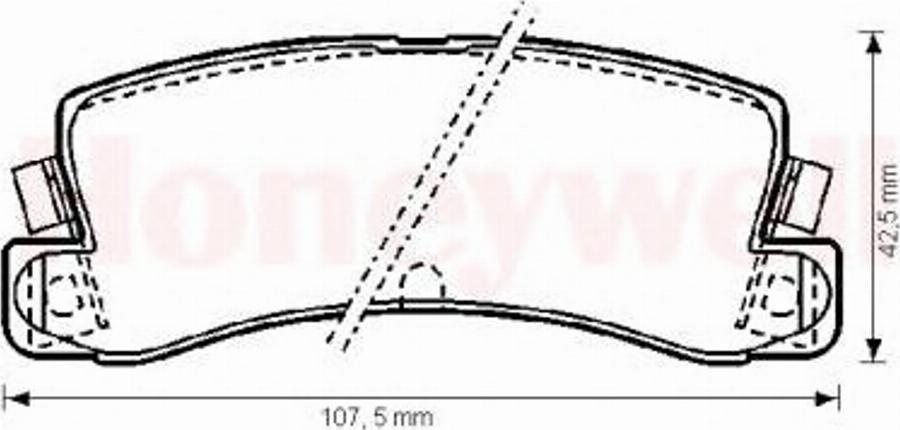 BENDIX 572182B - Тормозные колодки, дисковые, комплект autospares.lv