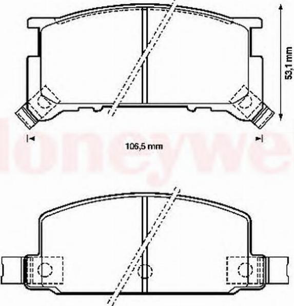 BENDIX 572172B - Тормозные колодки, дисковые, комплект autospares.lv