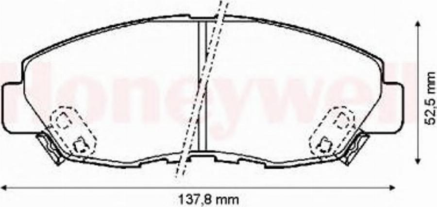 BENDIX 572349B - Тормозные колодки, дисковые, комплект autospares.lv